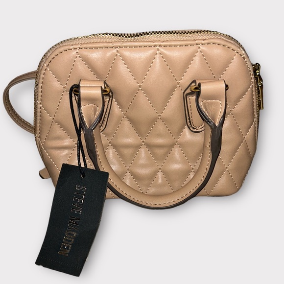Steve Madden Quilted Purse Crossbody Brown NWT - Picture 2 of 3